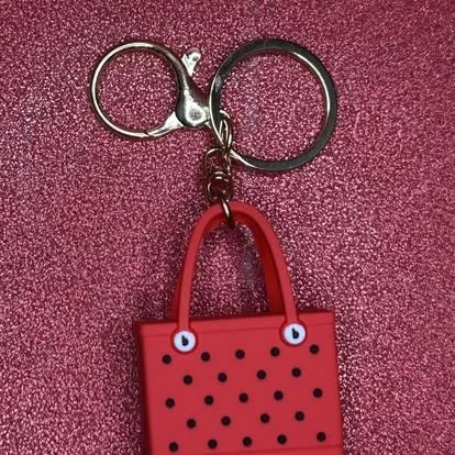 Polka Dot Chic Mini Bag Keychain