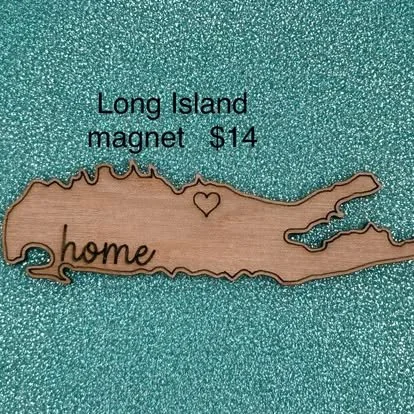 Long Island Wooden Magnet