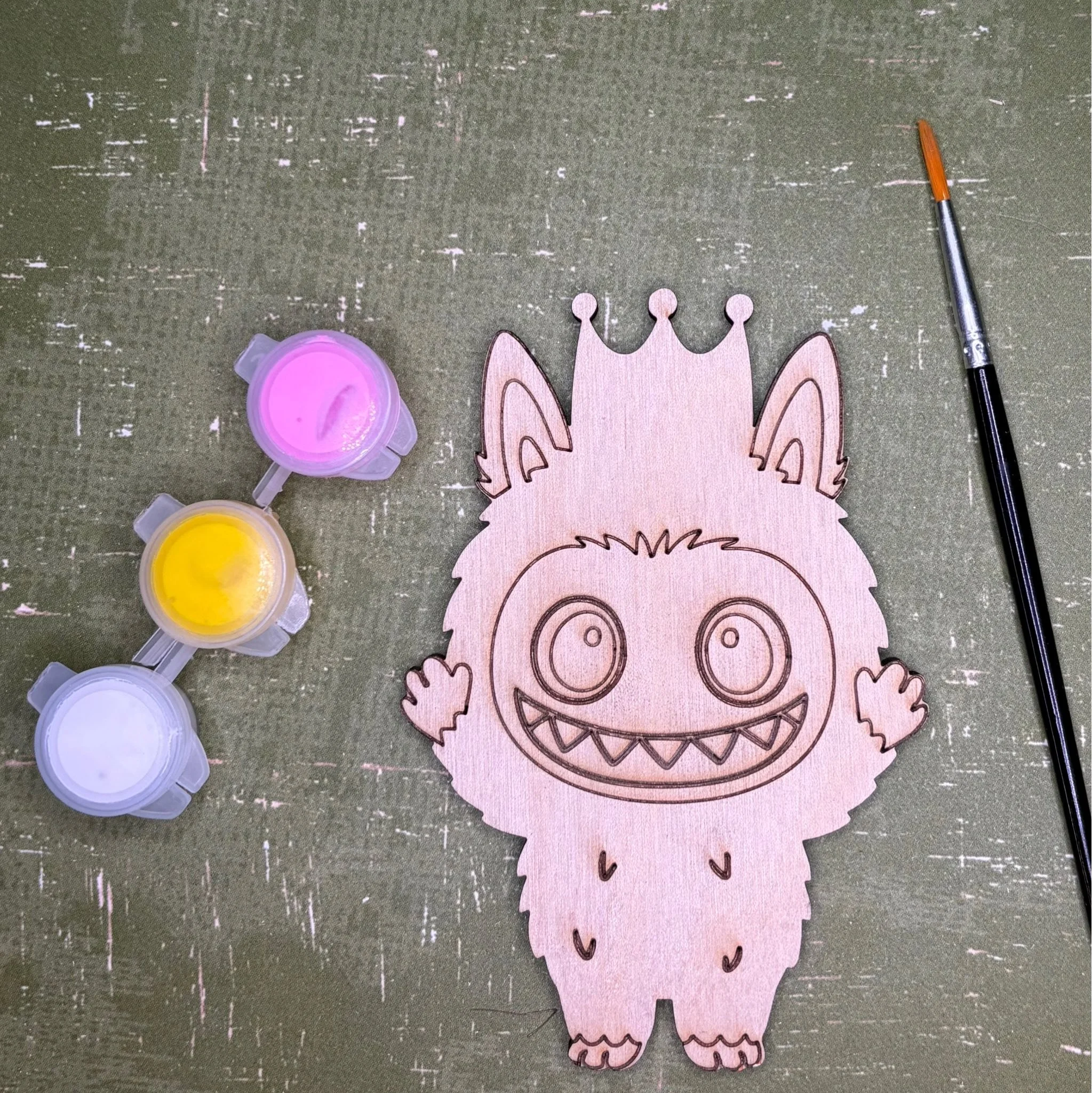 DIY Wooden Monster Painting Kit