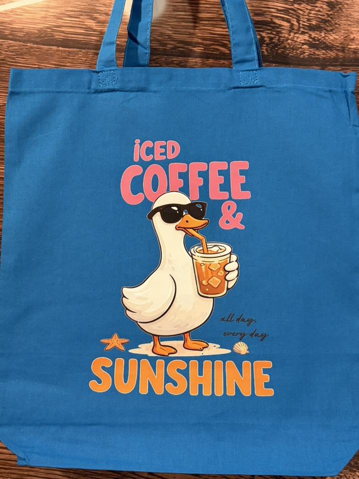 Iced Coffee & Sunshine Tote Bag