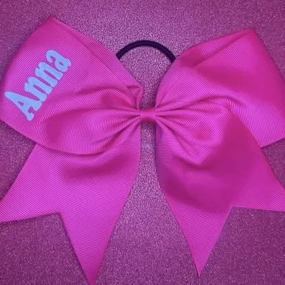 Custom Name Cheer Hair Bow - various colors