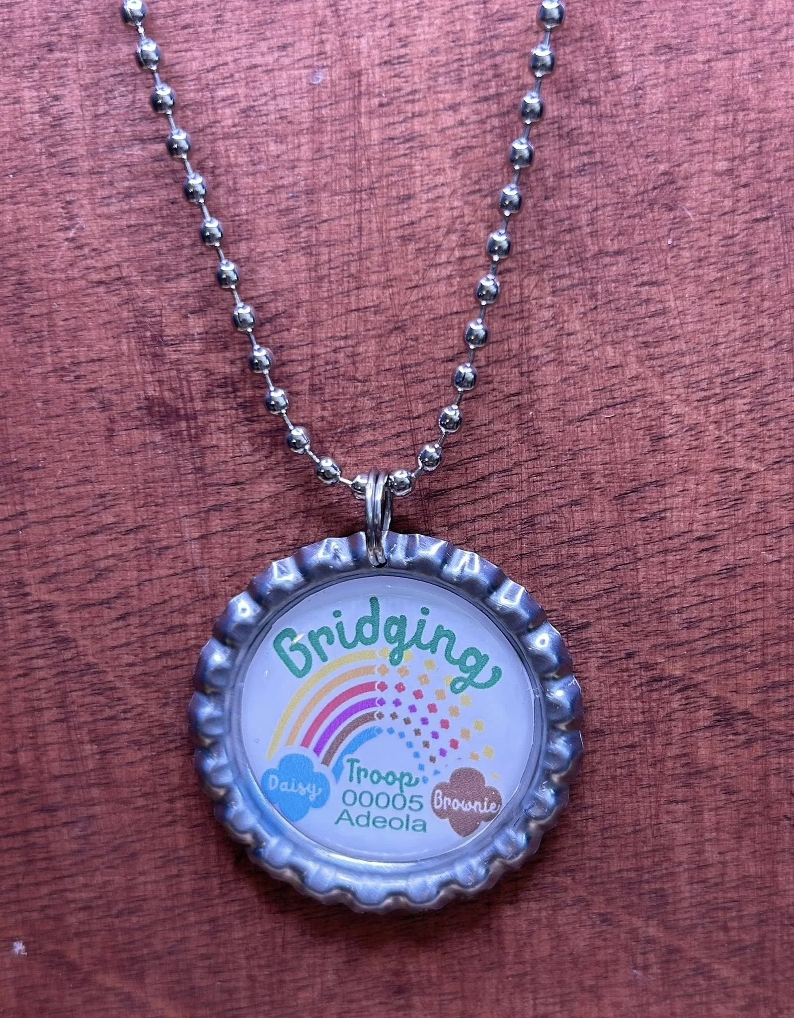 Bridging Ceremony Bottle Cap Necklace