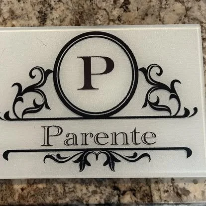Elegantly Personalized Family Name Glass Cutting board