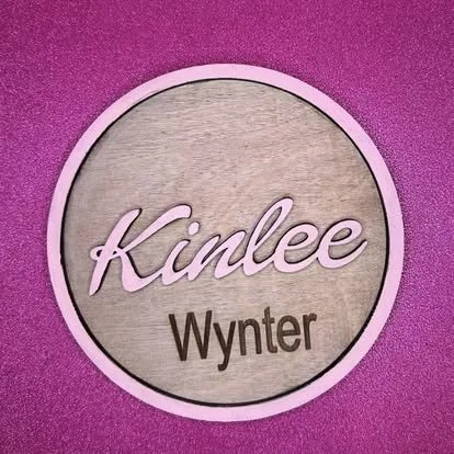 Baby Wood Name Plaque