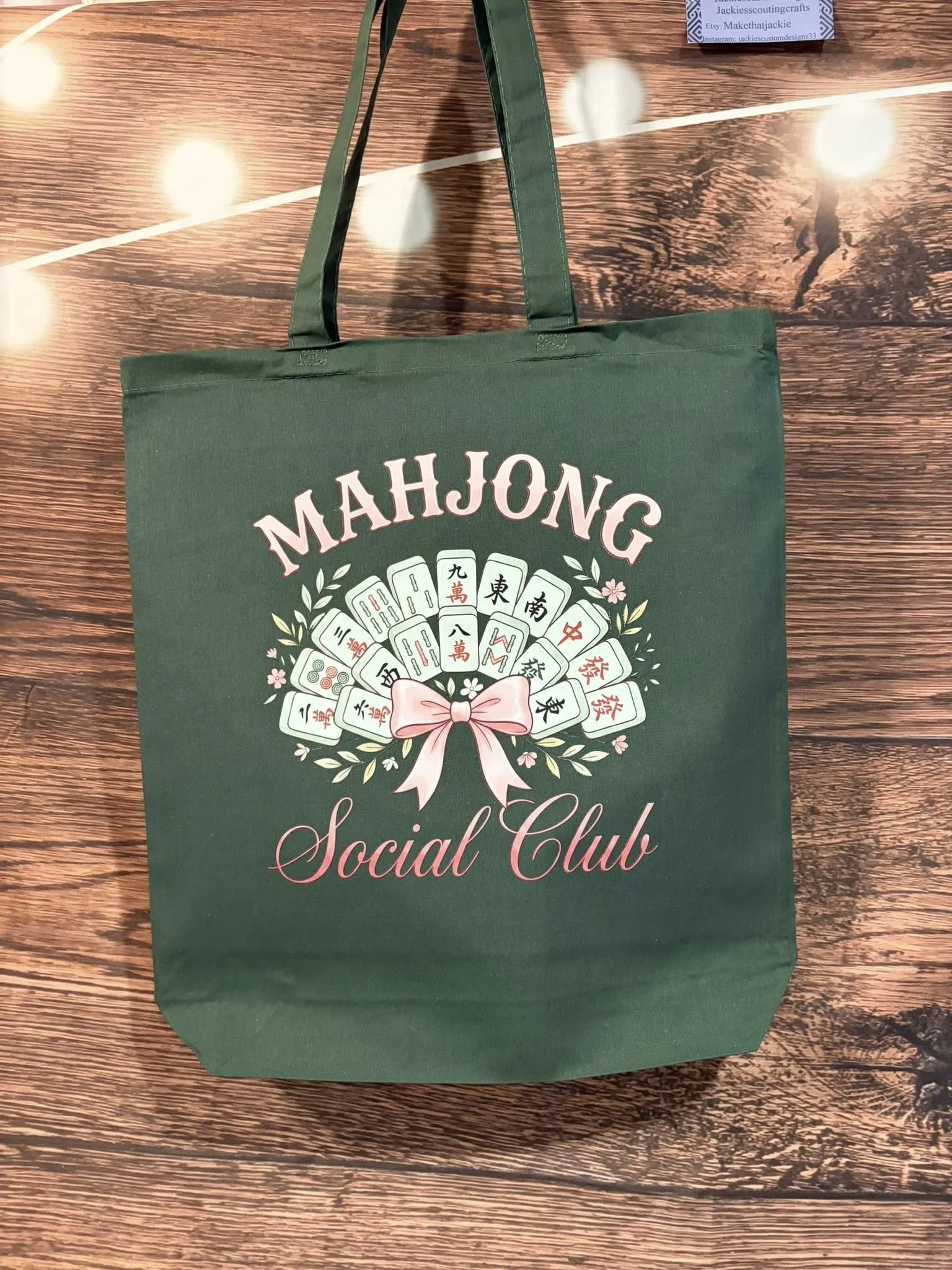 Mahjong Social Club Tote Bag