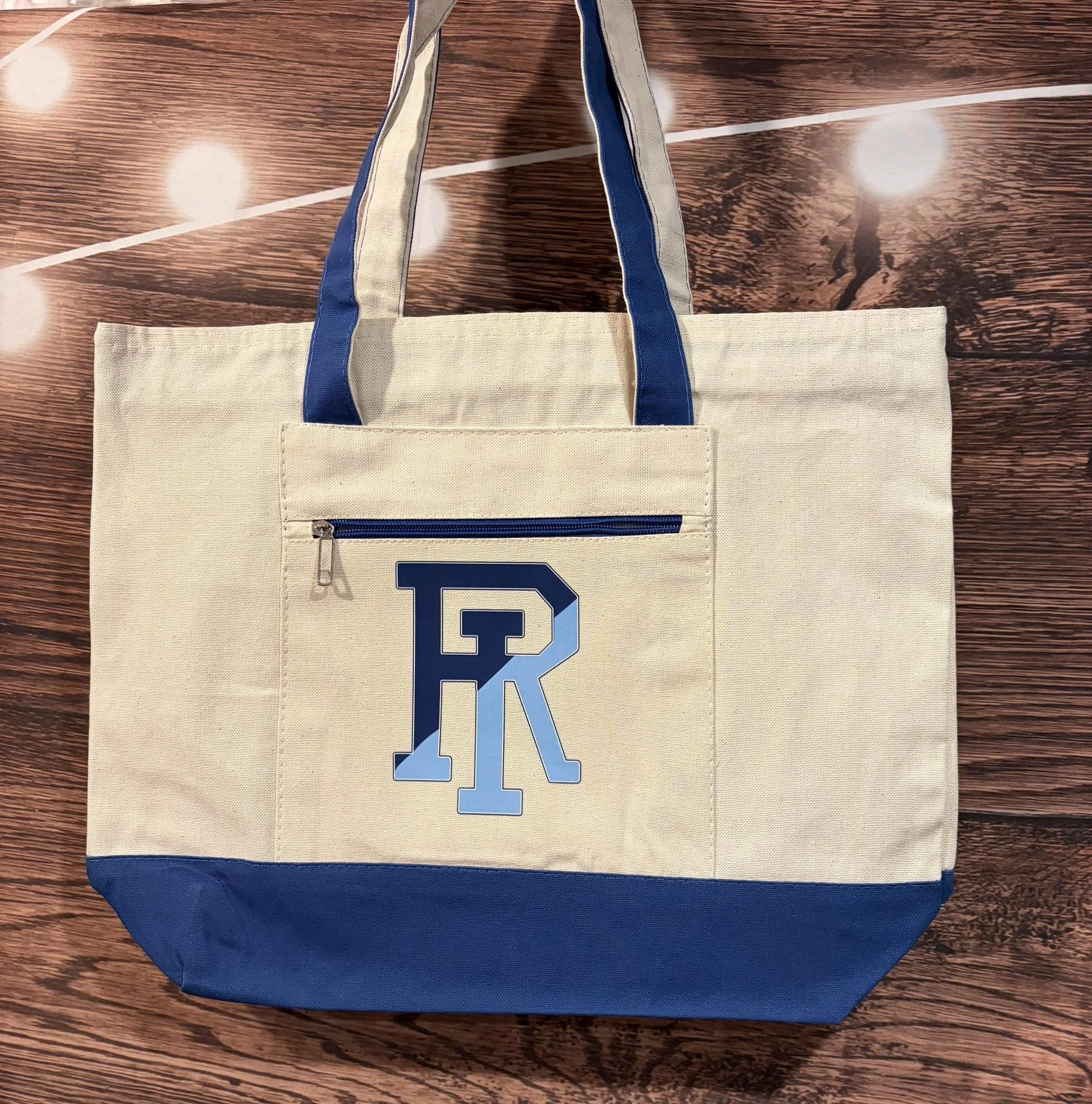 University Canvas Tote Bag with Bold Logo