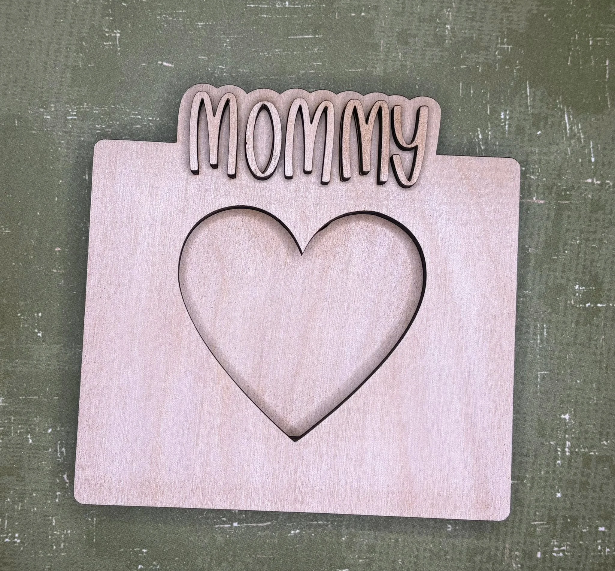 Mommy Heart Wooden Photo Frame