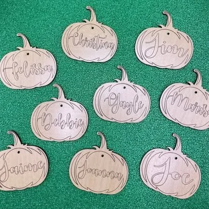 Pumpkin Name Plaque Personalized