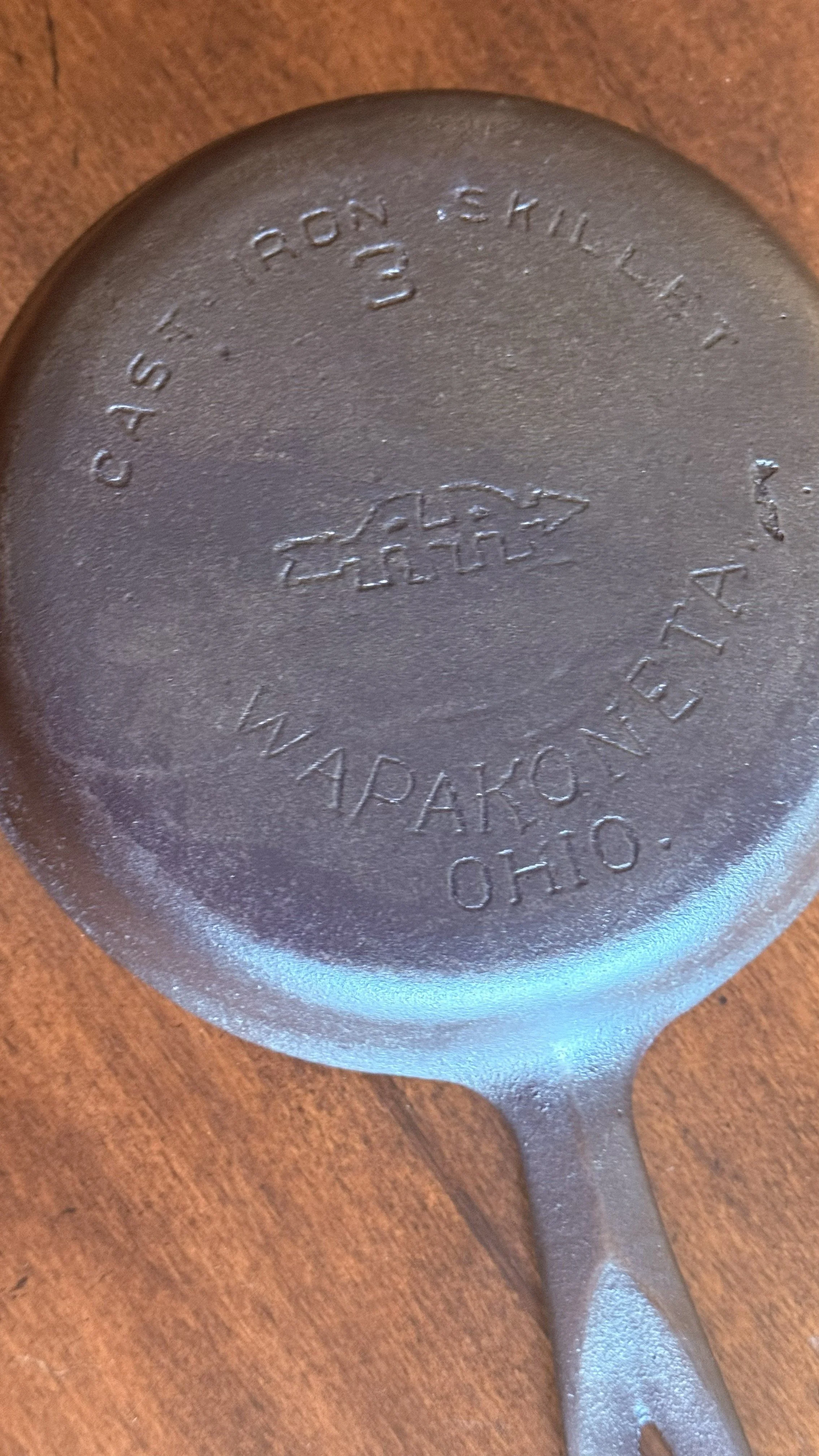 Ahrens &amp; Arnold No. 3 Skillet — Wapakoneta Mark