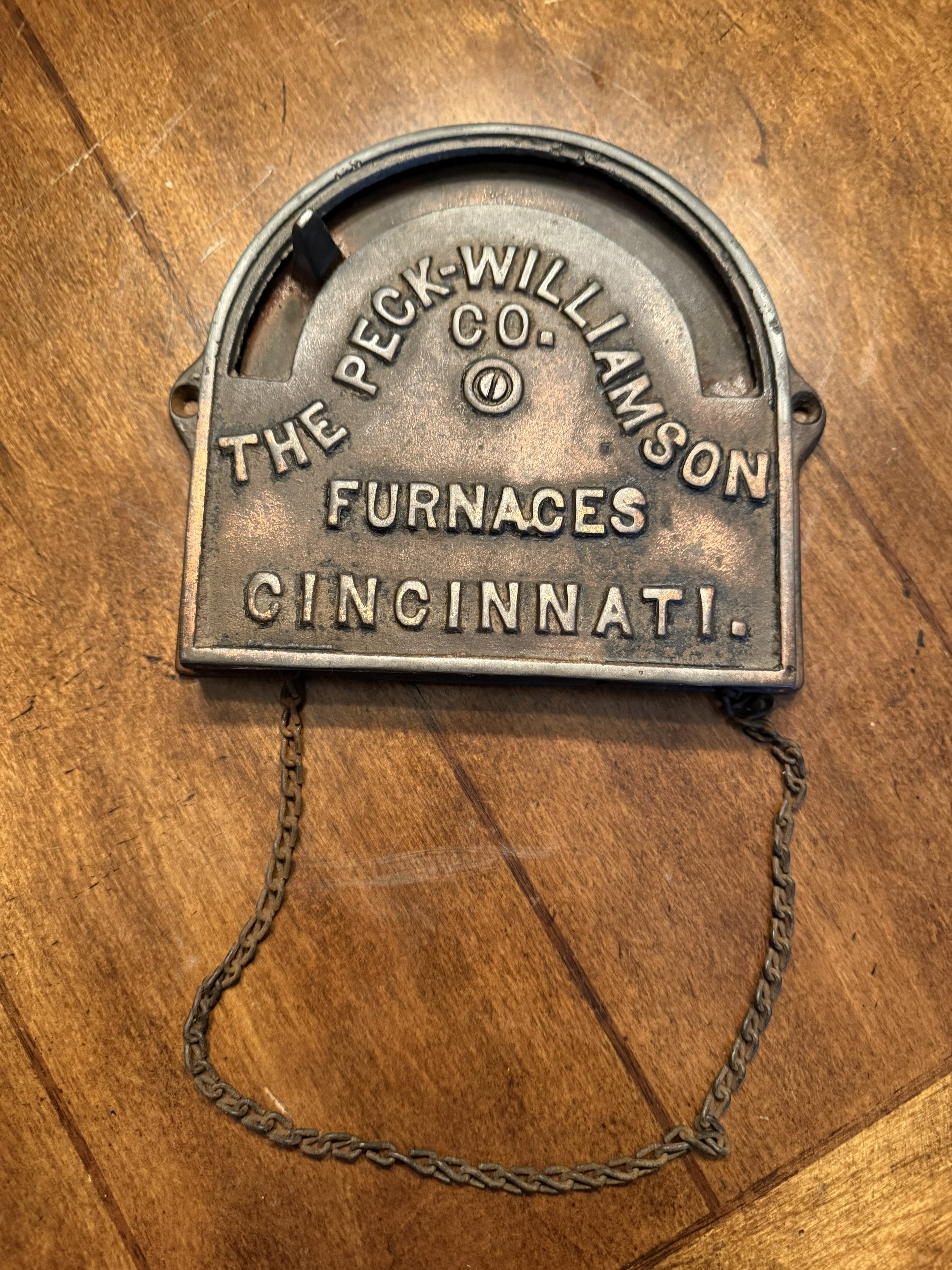 The Peck-Williamson Co. — Cast Iron Furnace Damper Plate