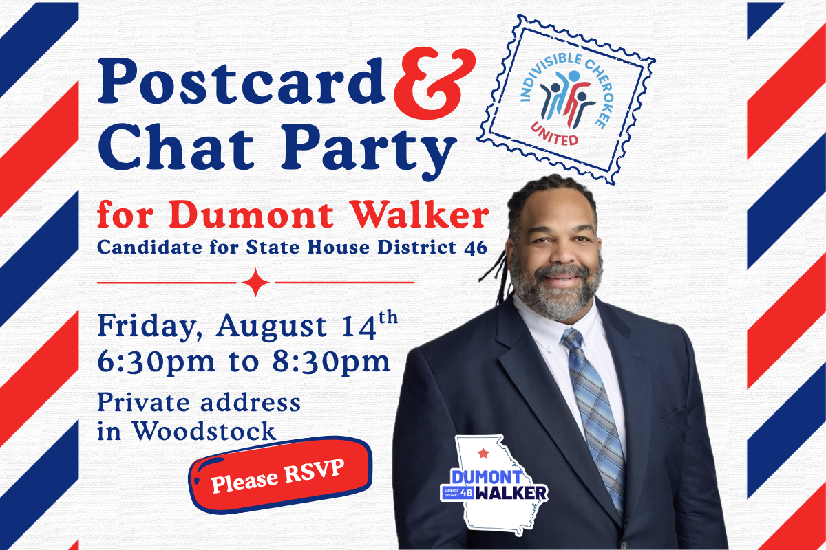 Postcard &amp; Chat Party hosted by Indivisible Cherokee United