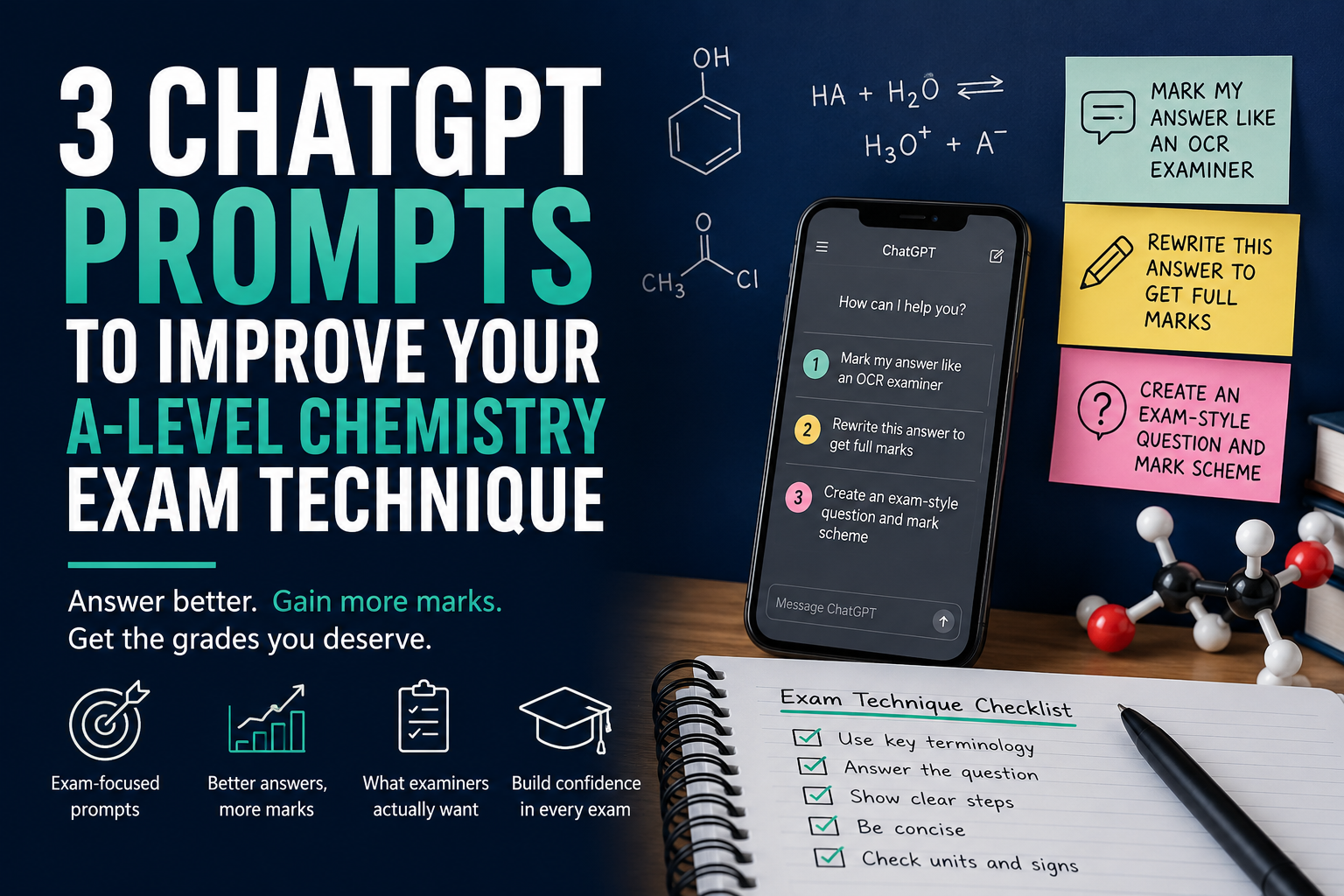 3 ChatGPT Prompts That Actually Improve A-Level Chemistry Exam Technique (OCR A)