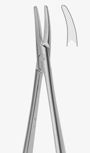 NEEDLE HOLDER CASTROVIEJO CURVED mm180 - 2000/D