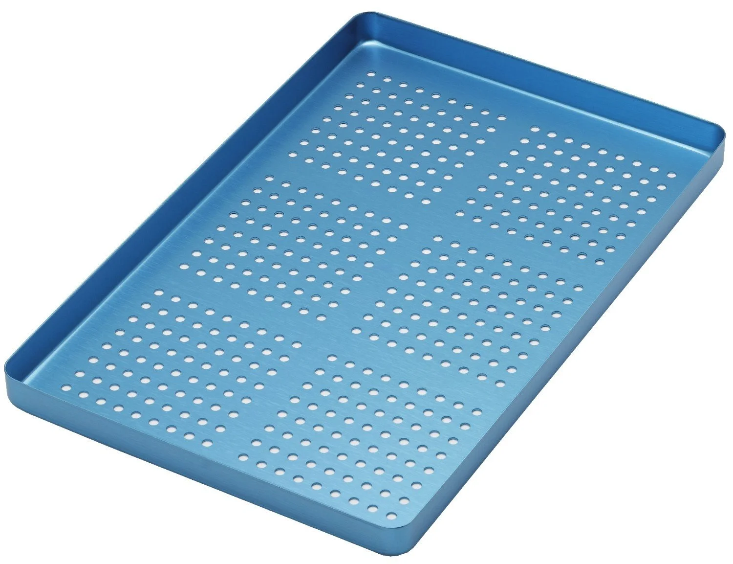 TRAY SMALL PERFORATED ALUMINIUM BLUE - 998/FBS