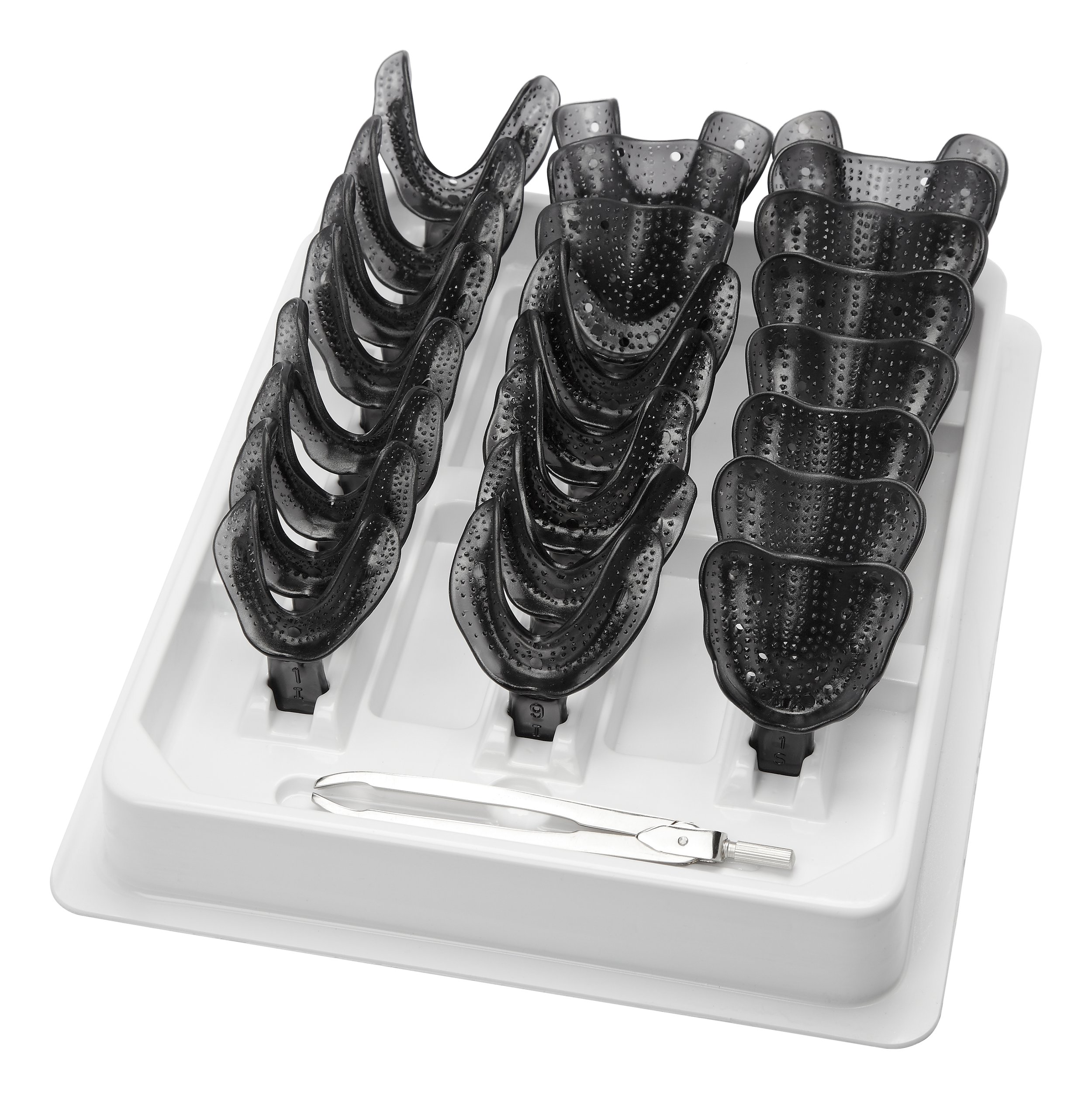 KIT IMPRESSION-TRAY POLYCARBONATE 24 PCS - 6008/24