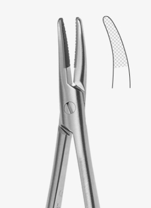 NEEDLE HOLDER CASTROVIEJO TC CURVED mm180 - 2000/D-TC