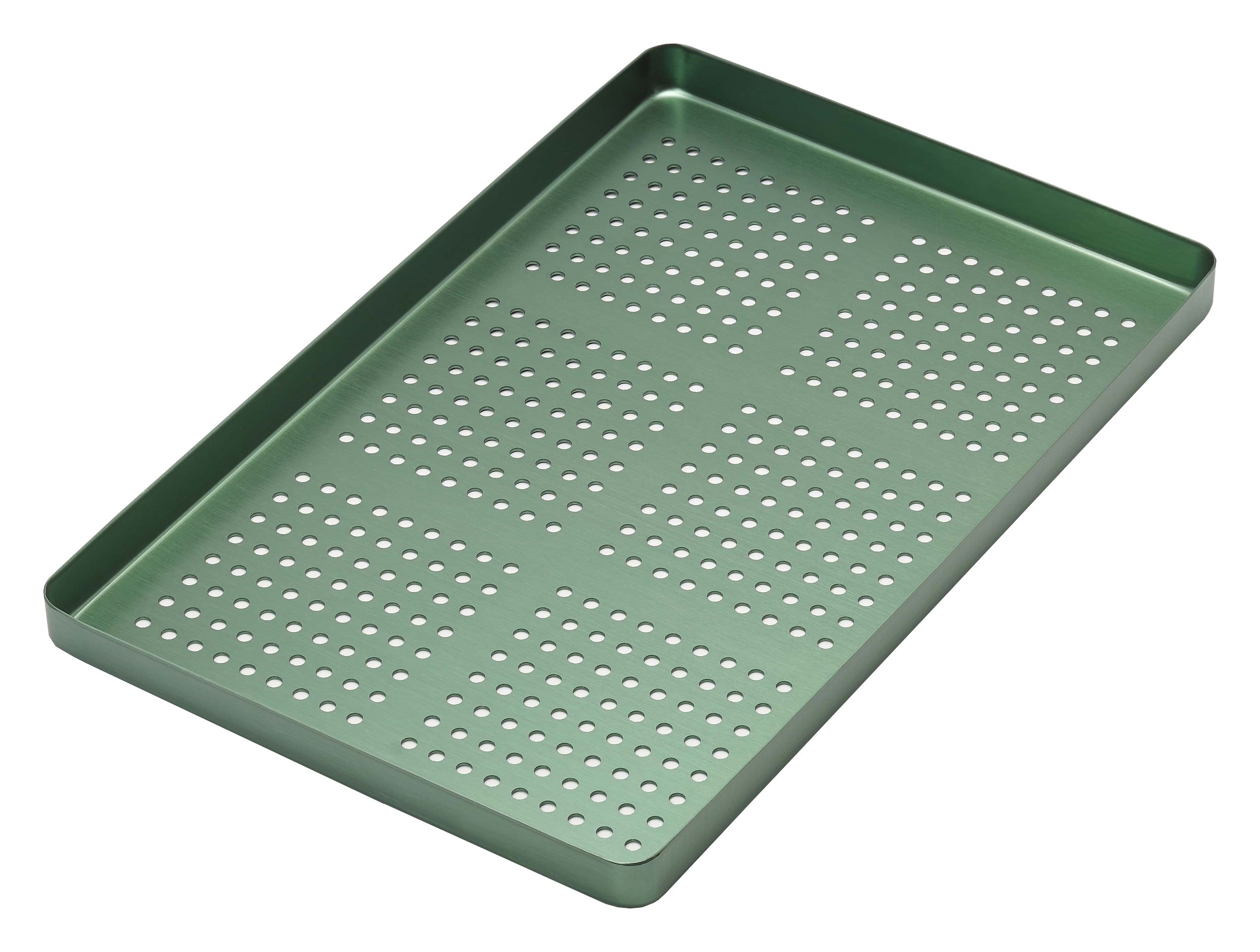 TRAY SMALL PERFORATED ALUMINIUM GREEN - 998/FVS