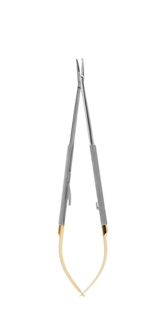 NEEDLE HOLDER CASTROVIEJO TC CURVED mm18 - 1922/D-TC