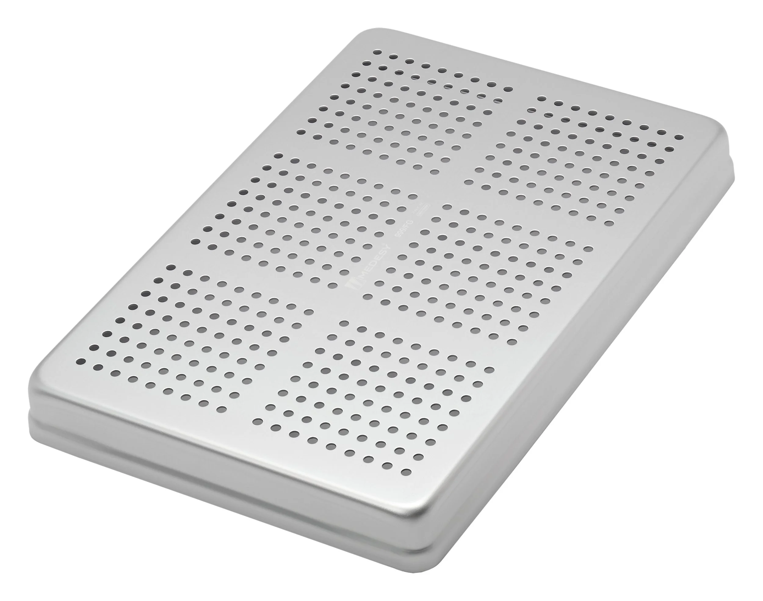 TRAY LARGE PERFORATED ALUMINIUM SILVER - LID - 999/FG