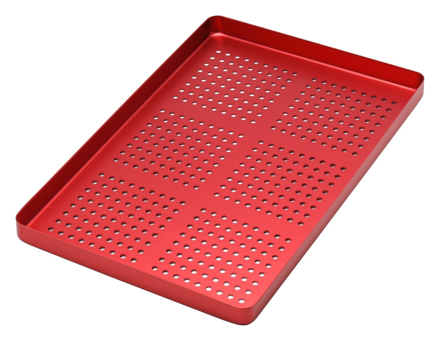 TRAY LARGE PERFORATED ALUMINIUM RED - 998/FR
