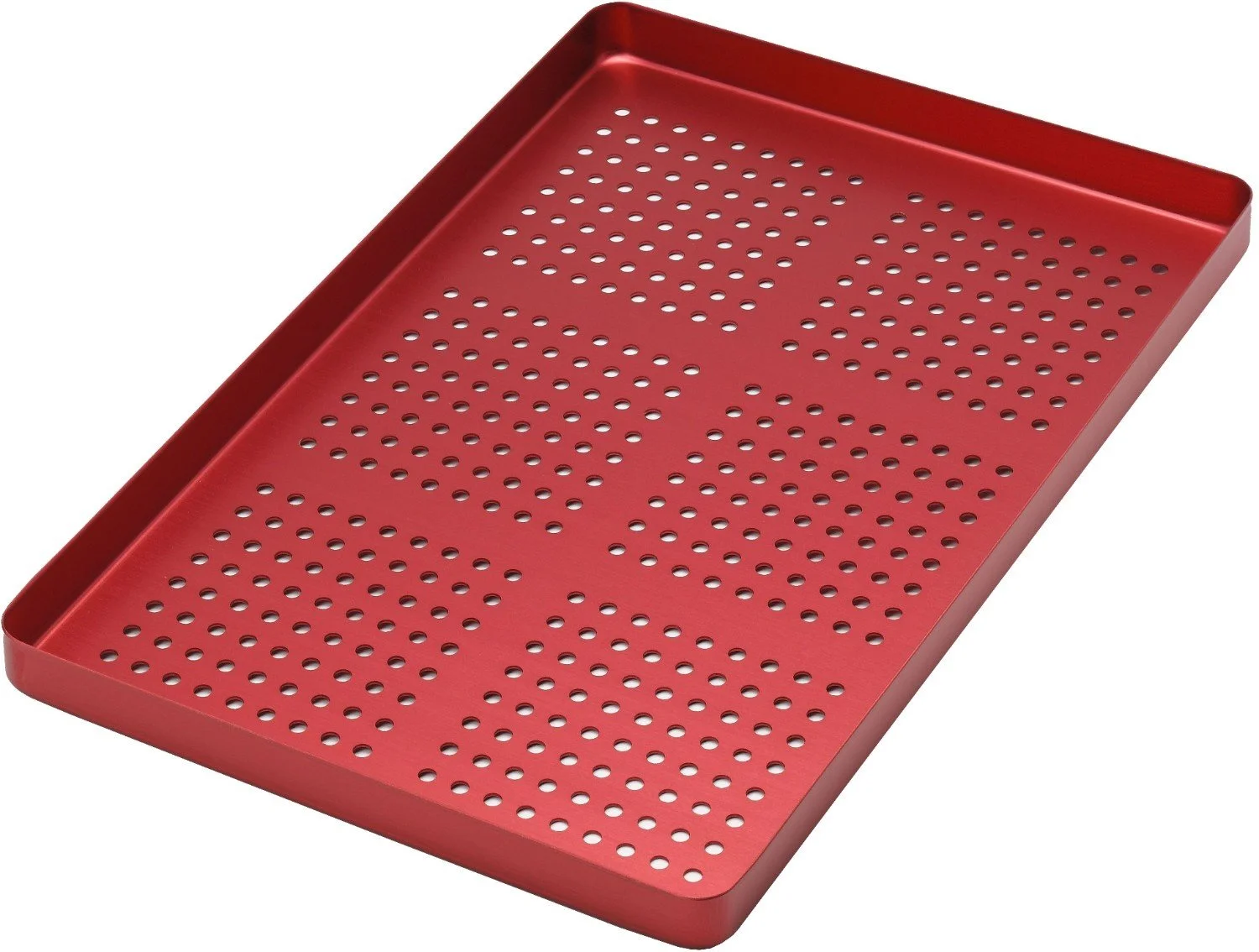 TRAY SMALL PERFORATED ALUMINIUM RED - 998/FRS