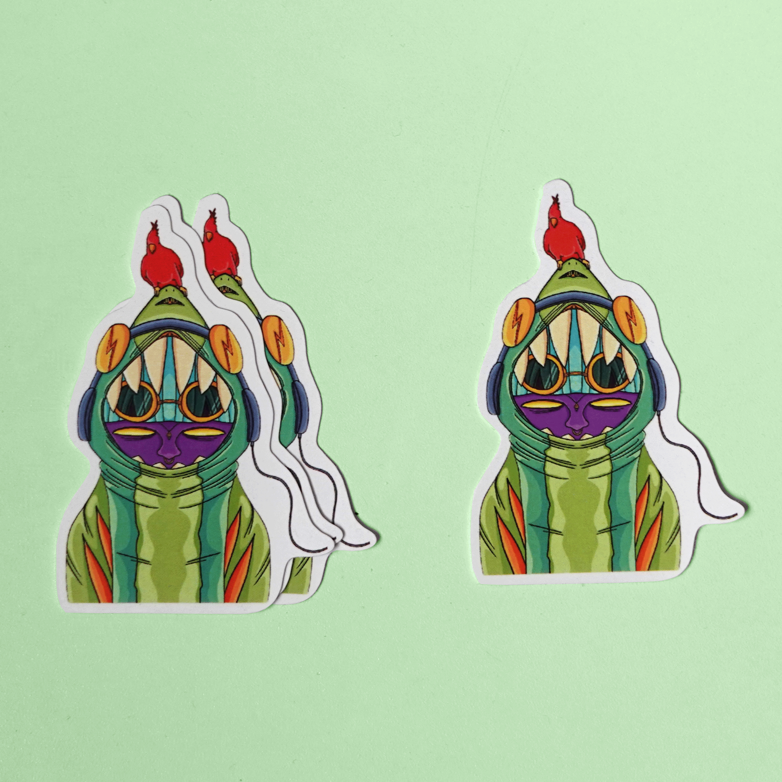 ''Bird Frequency'' - Die Cut Sticker 3''