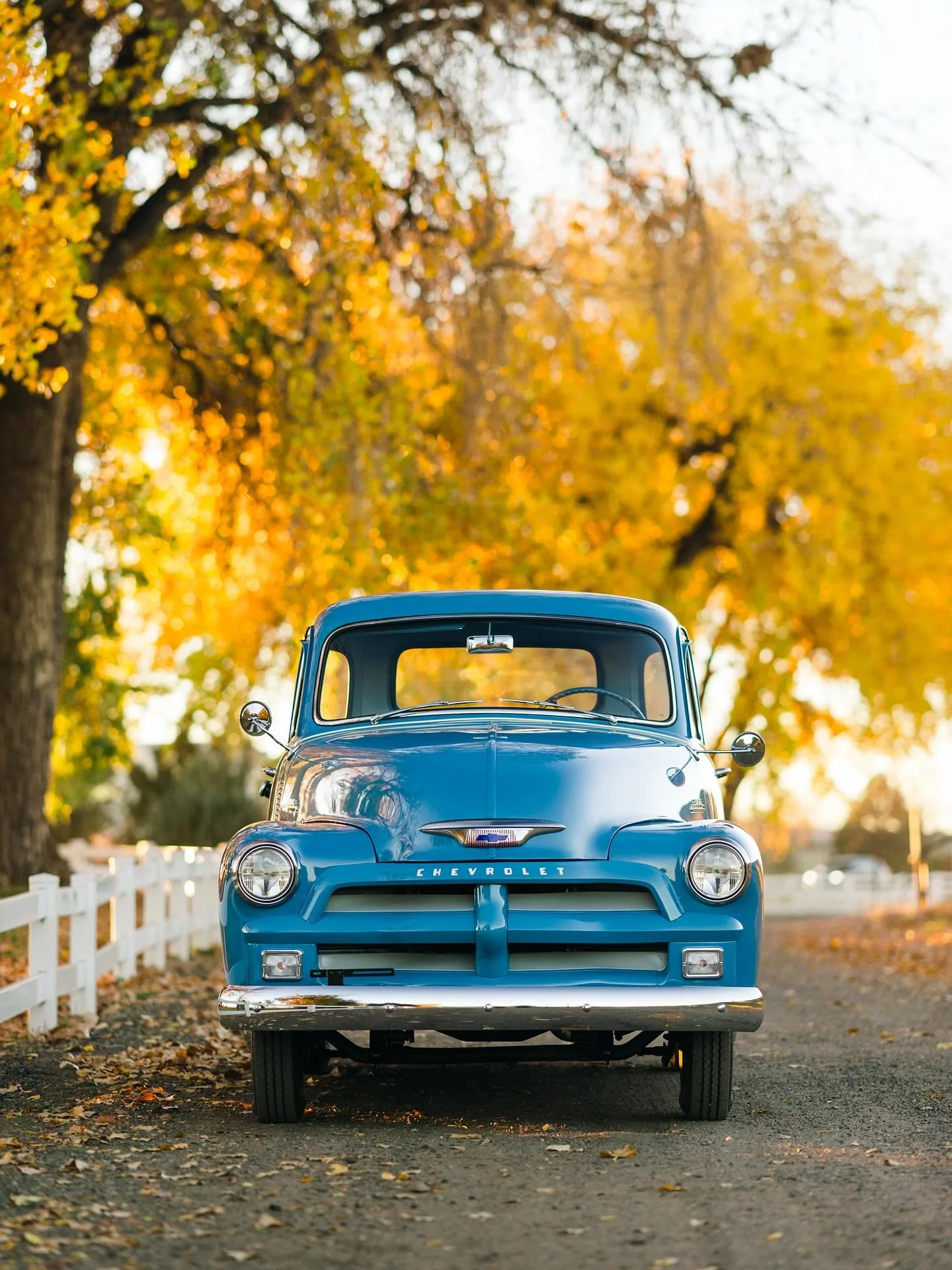 When the background perfectly compliments your paint color. 

1950 Chevy Pickup perfectly restored.