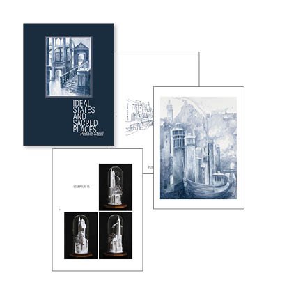A book of paintings, illustrations and sculptures by Pennie Steel. 
“There is something intrinsically humanly female about the need to make spaces which reflect the desire to make comfortable and safe places.
The paintings explore the notion of perso