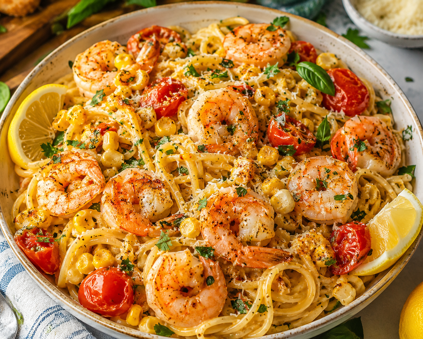 Coastal Summer Shrimp Pasta