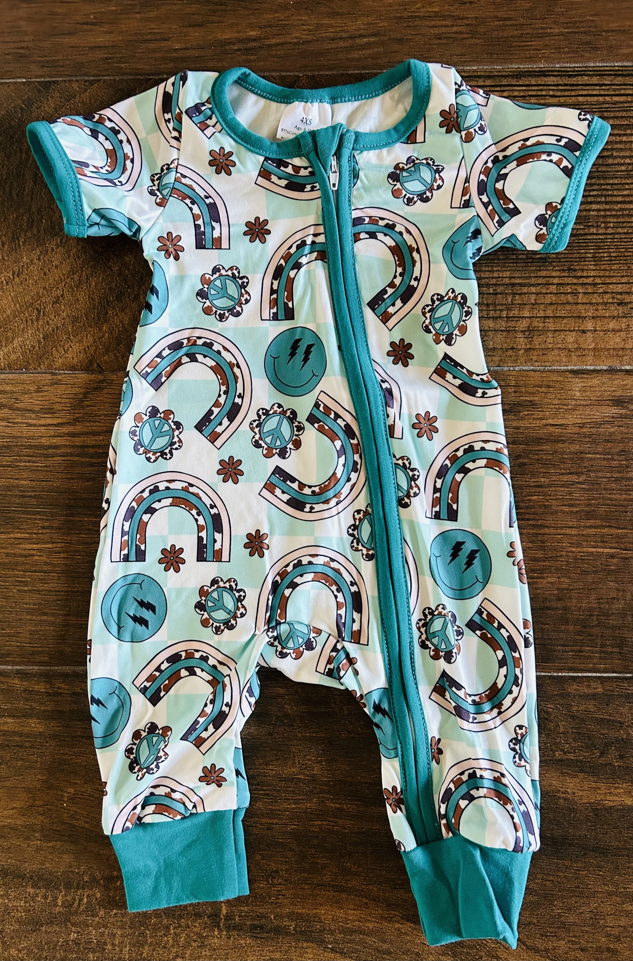 Checkered Smile Zip Sleeper