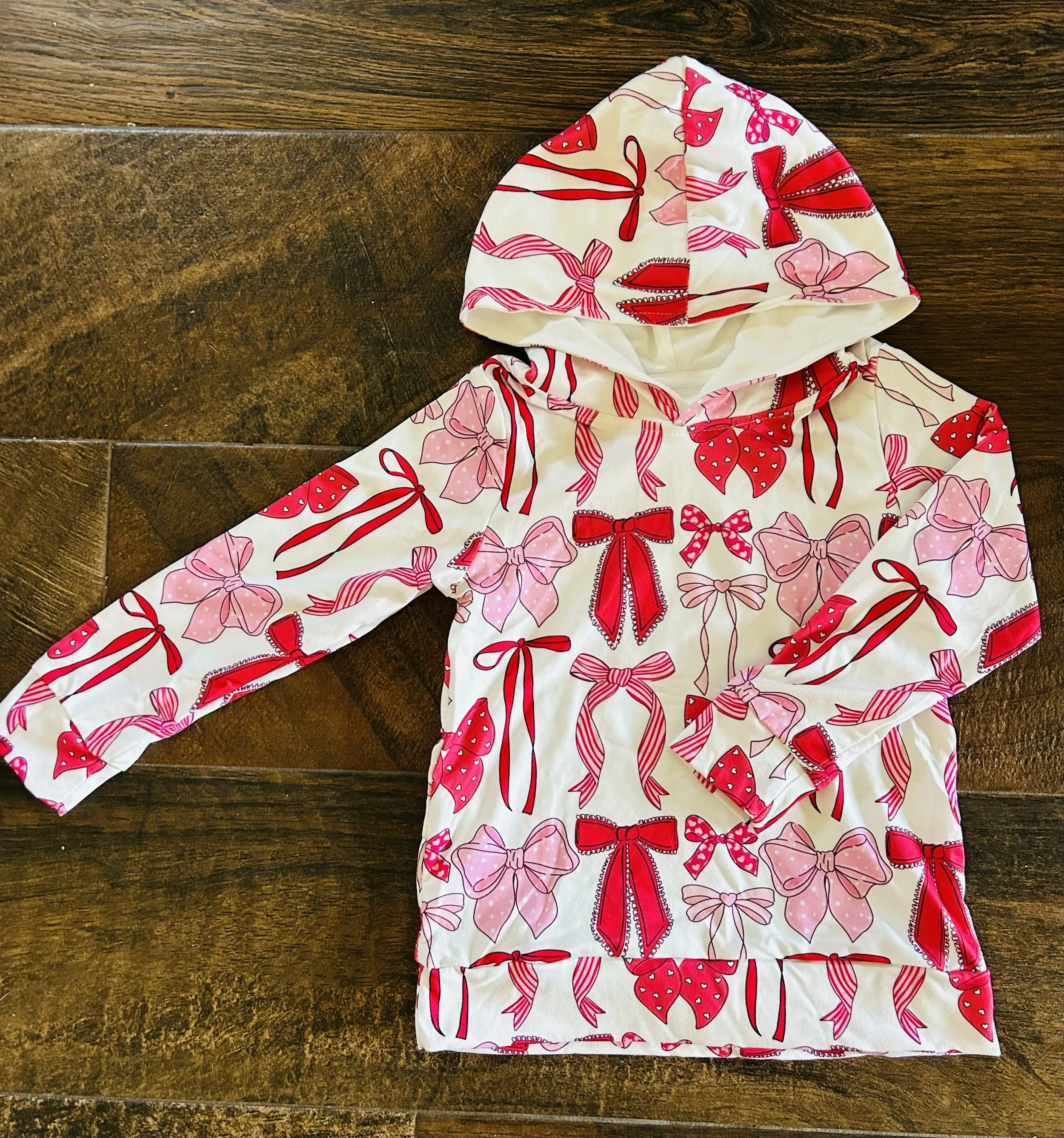 Bow Printed Hoodie