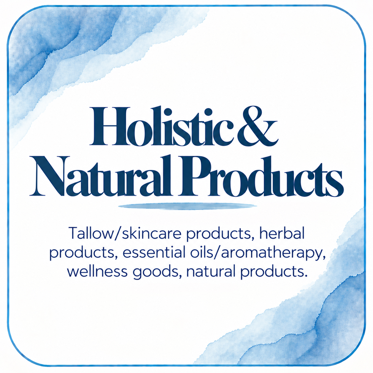 Holistic &amp; Natural Products 
