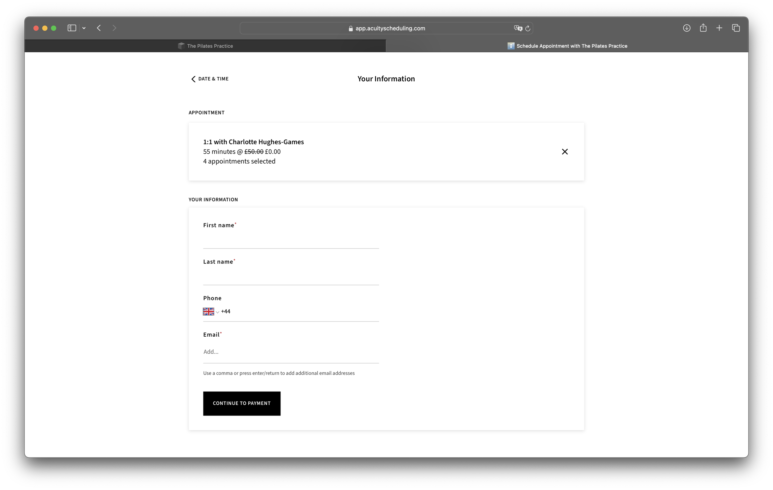 Don't panic your code is applied and you have already paid! Please select 'continue to payment'