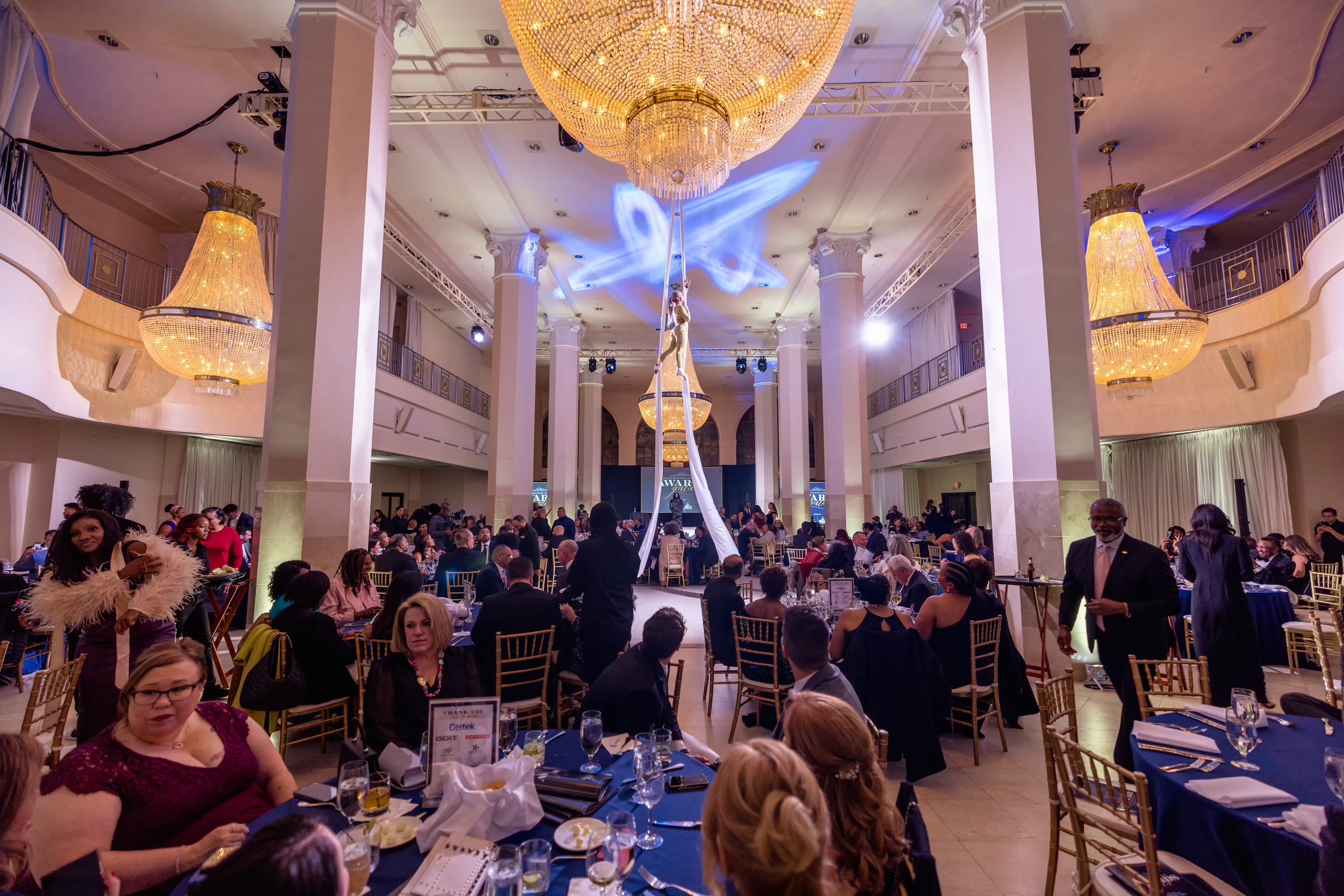 Luxury gala photography at the Southern Exchange Ballrooms in downtown Atlanta, showcasing elite event coverage.