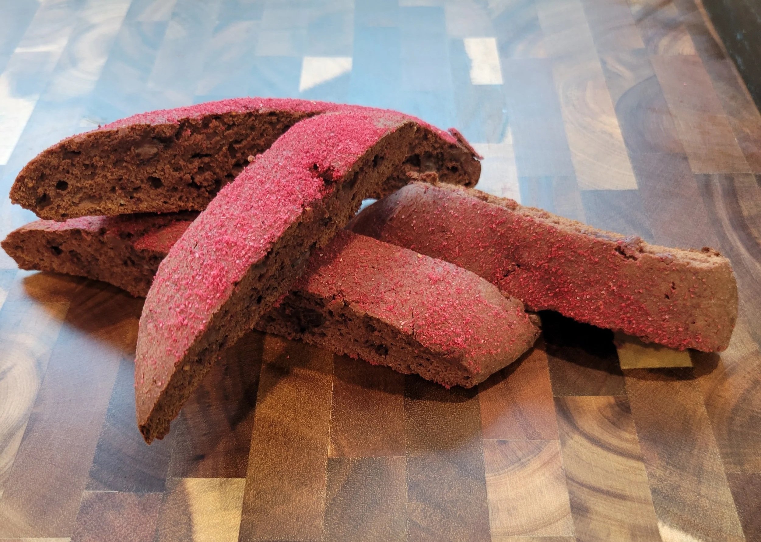Raspberry Chocolate Chunk Biscotti - 8