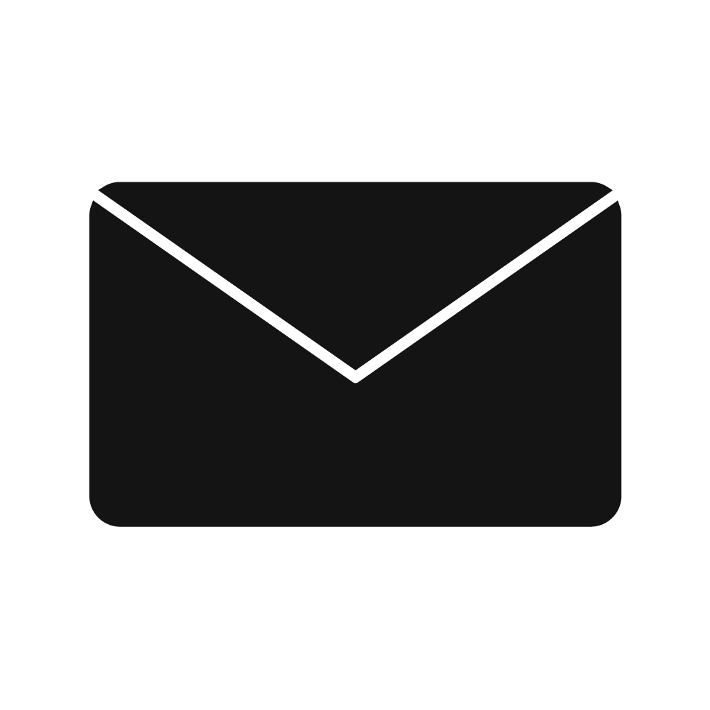 Schwarz-weiße Illustration eines Briefumschlags