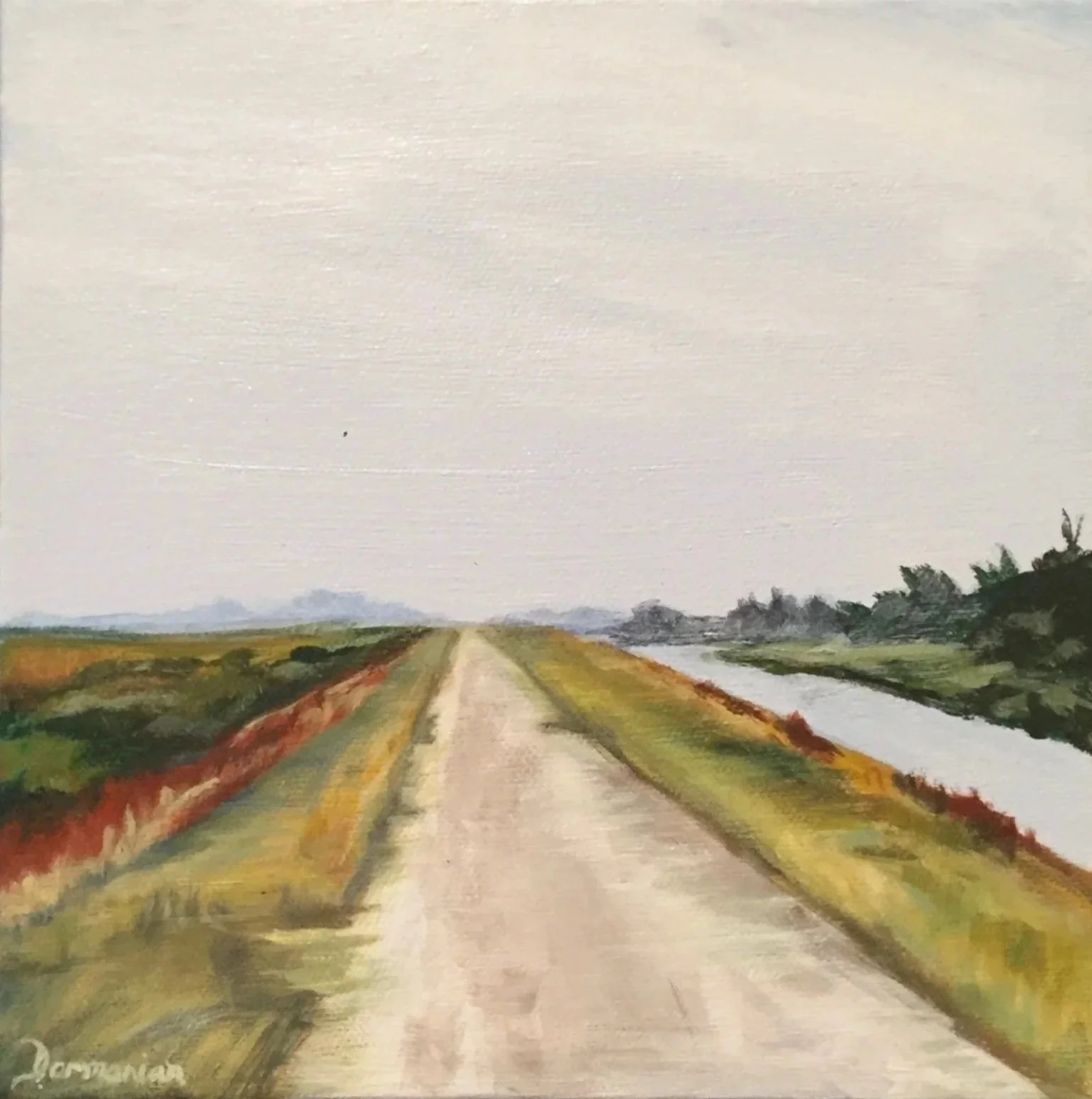 Foreverglades 4, Oil on Canvas, 10 x 10, Walnut Frame, $600