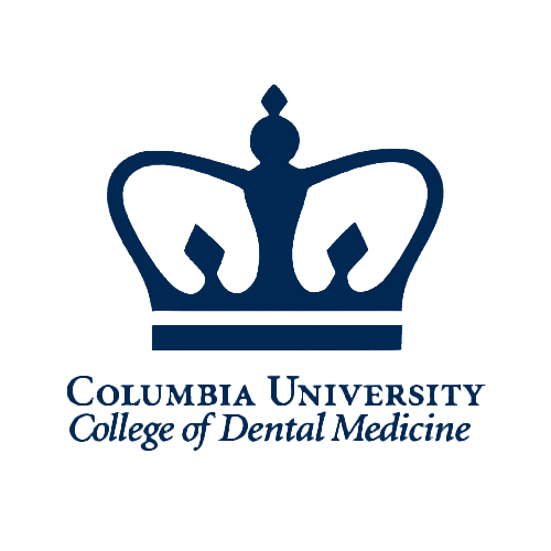Columbia University College of Dental Medicine logo with a dark blue crown symbol.