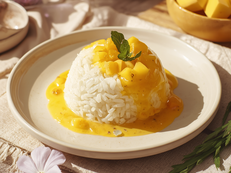 Coconut Sticky Rice with Mango