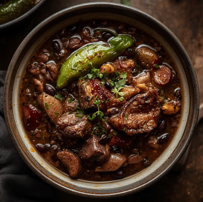 Smoky Poblano Pork Belly Stew
