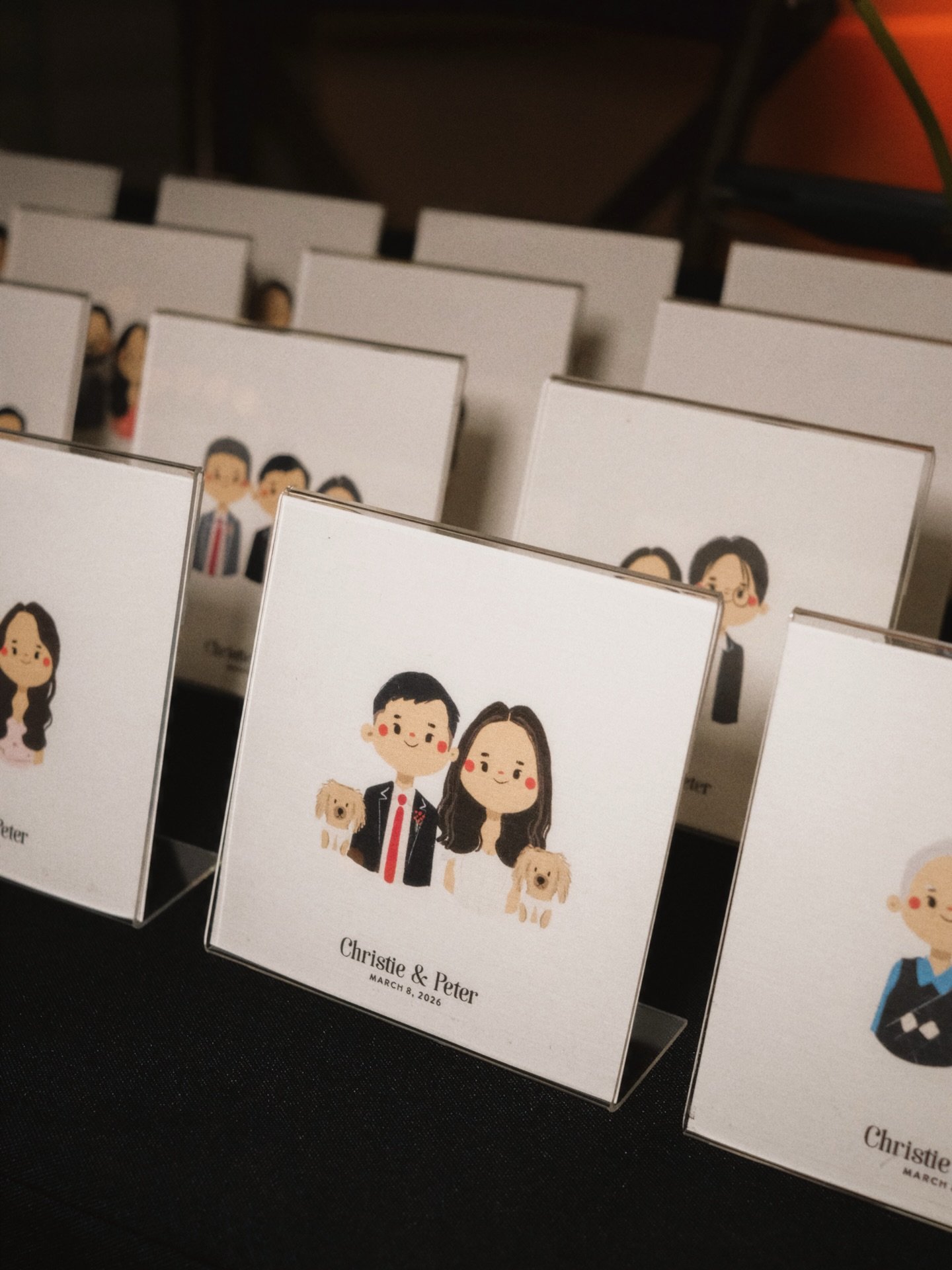 live art &bull; the amount of love &amp; shoutouts that christie &amp; peter&rsquo;s two daughters/dachshunds got at their wedding made my heart even more full 😭🐾 thank you for allowing me to celebrate with you two (or four) 🥹🫶🏼 #liveart #weddin