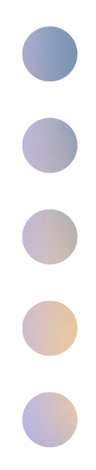 A vertical sequence of six pastel-colored circles, transitioning from blue at the top to beige at the bottom.