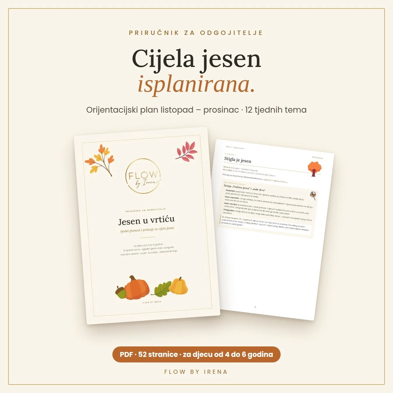 Jesen u vrtiću – tjedni planovi i poticaji za cijelu jesen (PDF)