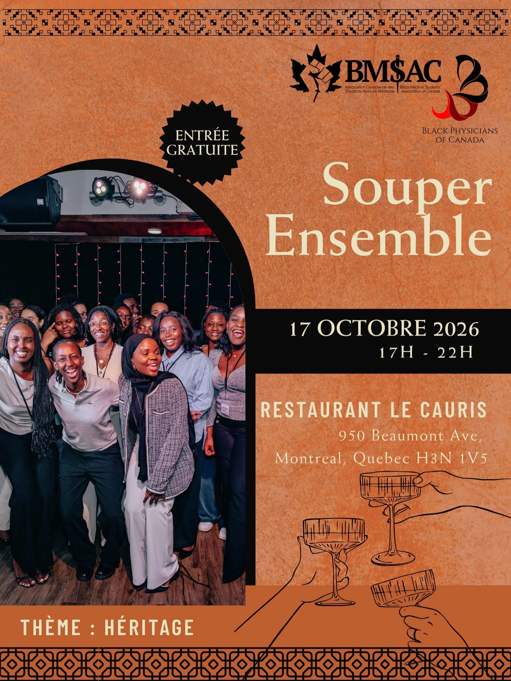 Join us for the BMSAC Supper Ensemble! An evening of connection, community and celebration. We look forward to welcoming you!
📅 October 17, 2026 | 5&ndash;10 PM
📍 950 Beaumont Ave, Montreal, QC
Register now through the link in our bio! 

______

Jo