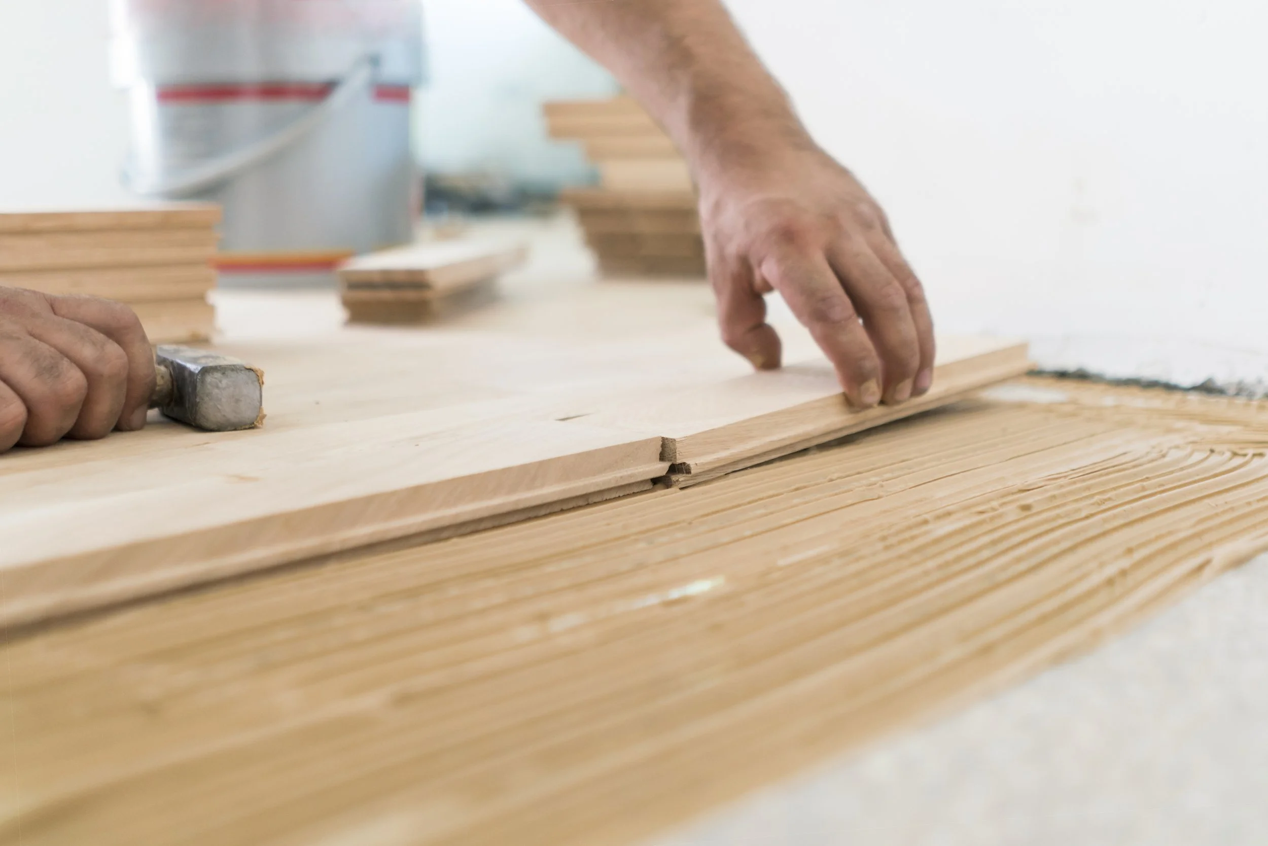 Professional flooring installation by experienced craftsmen