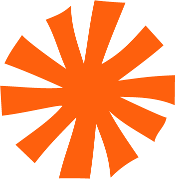 Orange abstract starburst design.
