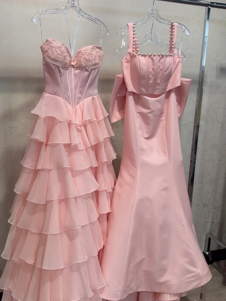 Everyone should have a blush dress in their closet 💕

✨ Ruffle ball gown for that full fairytale moment
🎀 Or a two-piece bow dress for a flirty, modern vibe
Princess drama or cute statement energy?
Tell me which one you&rsquo;re picking 👇💭