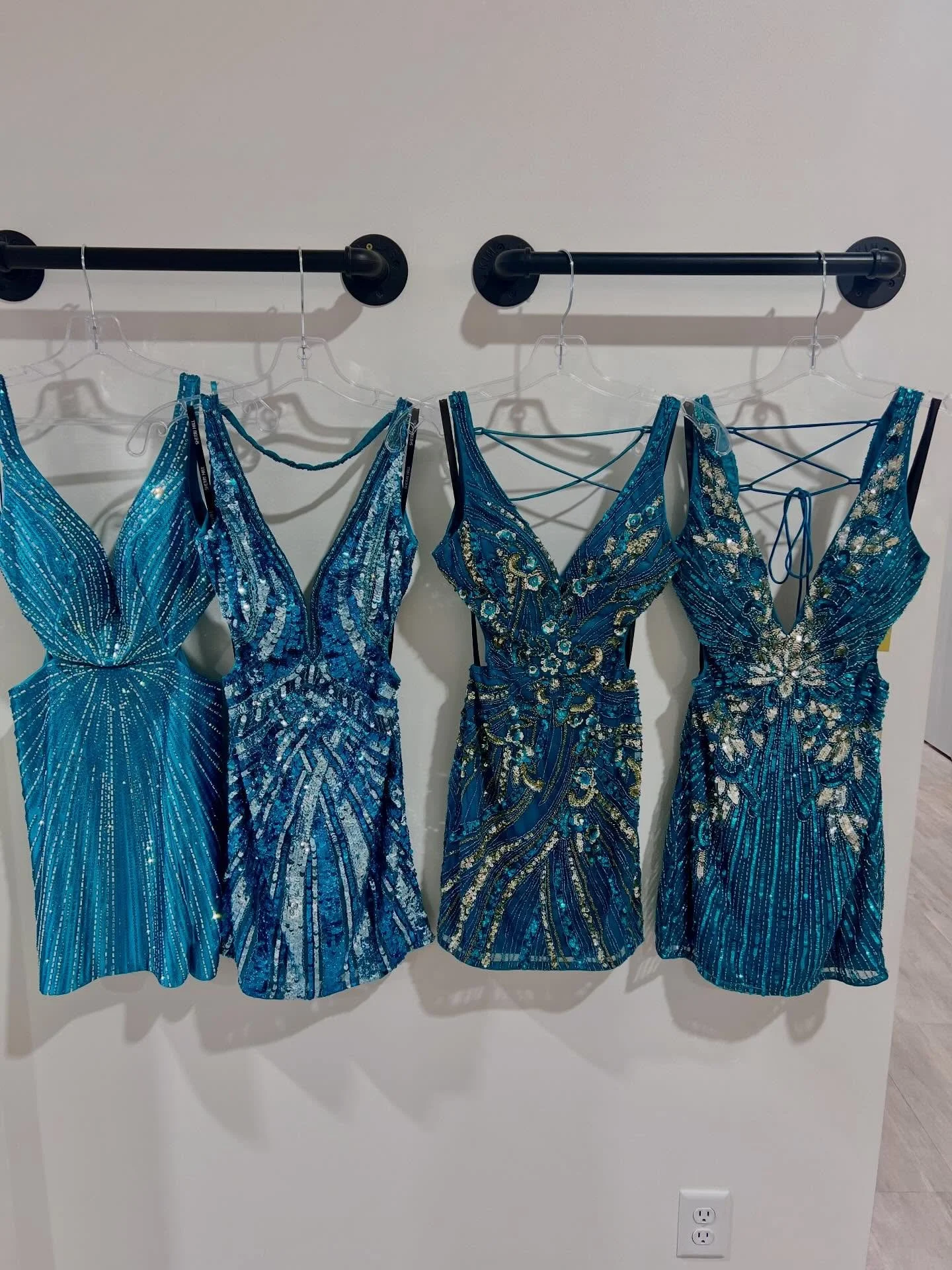 She&rsquo;s cute, she&rsquo;s sparkly, she&rsquo;s teal... what more could you ask for? 💙✨ 💙 Teal just became the color of the season. Sparkle first, ask questions later. ✨ #tealdress #hoco2026 #shoplocalict #highschool