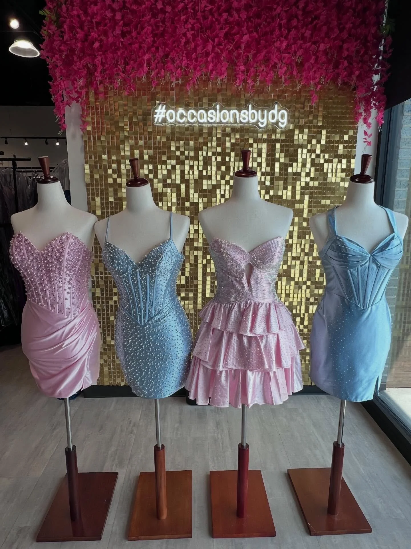 🌟Color is everything! ✨
Make your homecoming look unforgettable in this dreamy palette of blush pink &amp; icy blue. 💕🩵✨ Each shade brings its own kind of magic&mdash;from romantic and feminine to glamorous, elegant, and effortlessly chic.

💎 Com