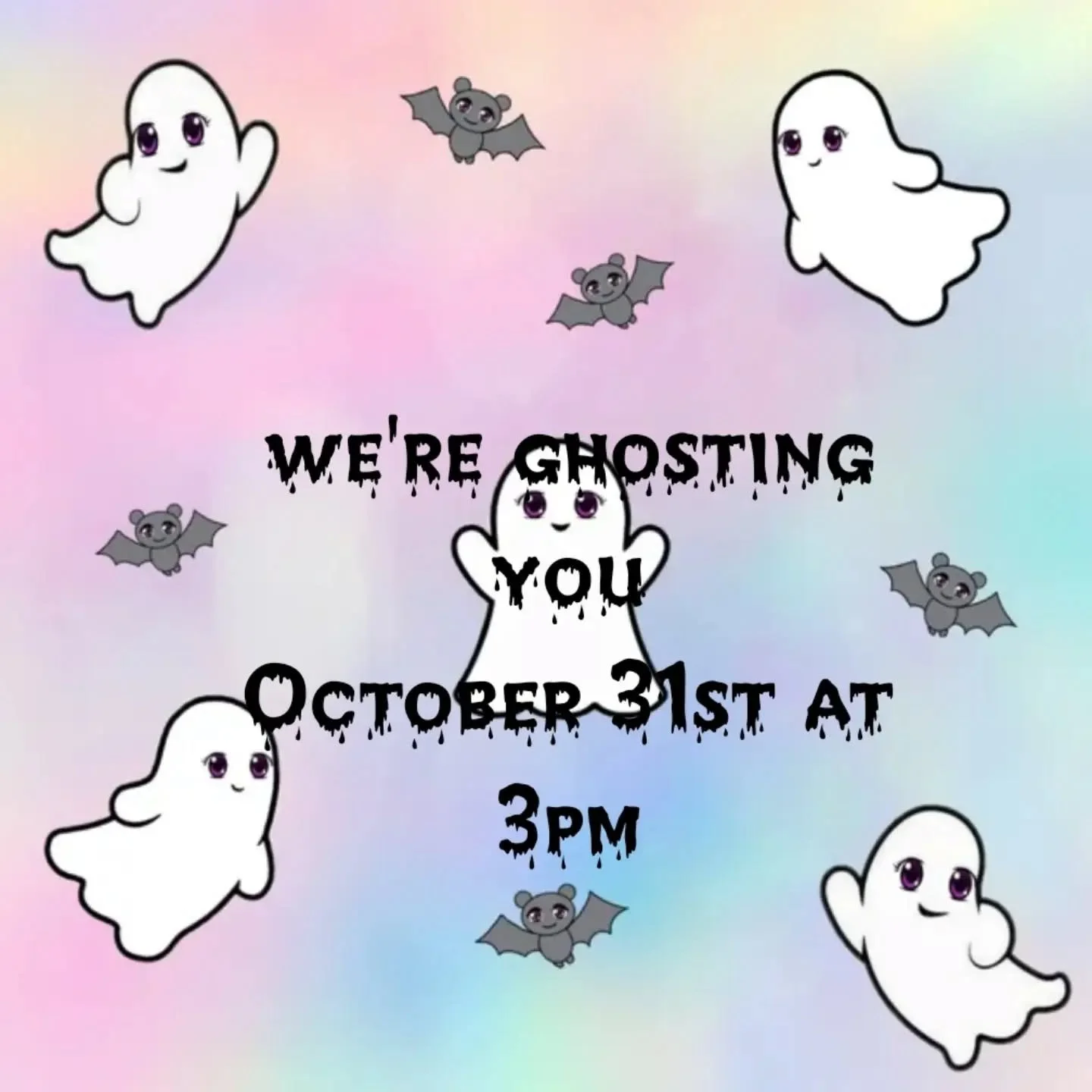 This Saturday we will be out haunting the city starting at 3pm. We'll see you bright and early Monday at 10 am. Happy Halloween Ghouls!!!